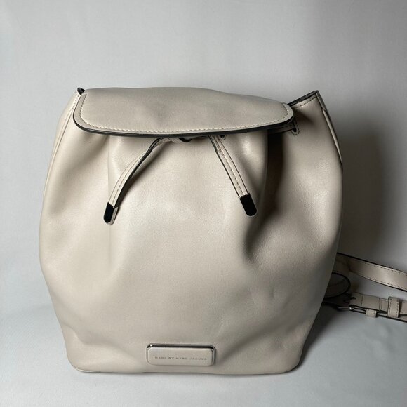 MARC by Marc Jacobs Ligero Leather Flap-Top Backpack, Tumbleweed Beige - Picture 3 of 7